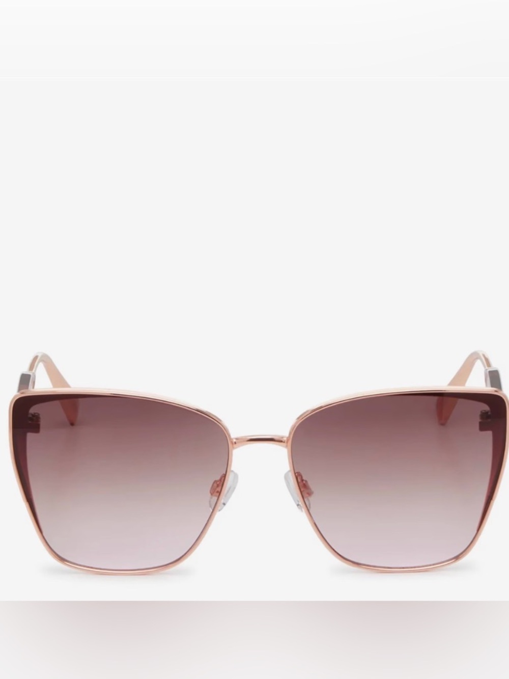 Jessica Simpson Cateye Square Sunglasses Rose Gold Metallic Tortoise Shell - Picture 2 of 8